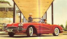 POSTCARD Chevy Corvette 1960 Roman Red automobile advertisement REPRINT picture