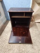 Vintage Antique Wooden Phone Cabinet Box Latching Hinged picture