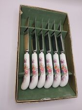 Vintage China Knife Set  Royal Crown Derby- Made In England - Unused Pre 1970 picture