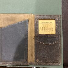 1918 Coca Cola Leather Trifold Wallet W Calendar Super Rare picture