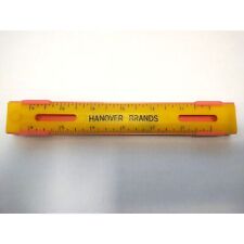 Vtg 1960s 70s Hanover Brands Promo Pencil Case Set with Yellow Ruler & Crayons picture