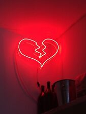 Broken Heart Red Neon Sign Lamp Light 24