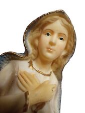 VTG 50s 60s Virgin Mary Jesus Mother Kitsch Madonna Plastic Pretty Figurine 7.5