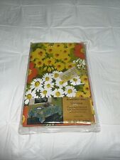VINTAGE MONTGOMERY WARD Vinyl Table Cloth Stylehouse 52x70 Gold Multi picture