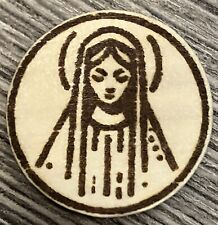 Wooden Coin Token Icon - Virgin Mary - Vatican  - Catholic picture