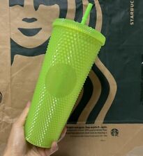 Starbucks Glow in The Dark Diamond Studded Tumbler Fluorescent Green Cup Gift picture