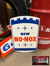 NOS Original 1960’s GULF NO-NOX Porcelain Gas Pump Plate Sign - Gas & Oil picture