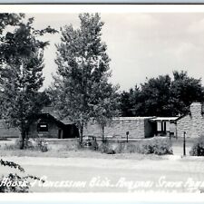 c1950s Indianola, IA RPPC Ahquabi State Park Bath House Concession Building A107 picture
