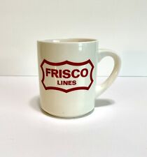 Vintage Frisco Lines Railway Railroad RR Red Logo White Porcelain Coffee Cup Mug picture