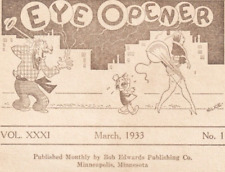 1933 Calgary Eye Opener Comic Book Vol 31 #1 Risqué Cartoon Nudist Joke Magazine picture