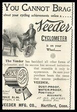 1897 Veeder Cyclometer  Bicycle Meter Gauge Cycle Part Hartford CONN Ad 8941 picture