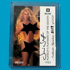 1995 Susie Scott #90 Autographed Playboy Miss May 1983 Signed Card #2119/2750 picture