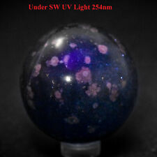 46mm Scapolite in Hornblende Sphere Natural Crystal Fluorescent Mineral - India picture
