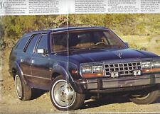 1984 AMC EAGLE 4WD WAGON 4 PG COLOR ARTICLE picture
