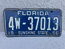 VINTAGE 1956 56 PINELLAS COUNTY FLORIDA STATE FL W LICENSE PLATE PASSENGER CAR picture