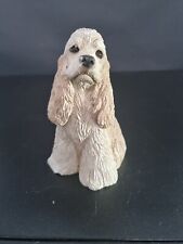 Sandicast Mid Size Sitting Buff Cocker Spaniel Dog Sculpture  picture