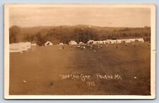 Postcard ME RPPC Poland View Tripp Lake Camp Tents Children Playing c1913 I1 picture