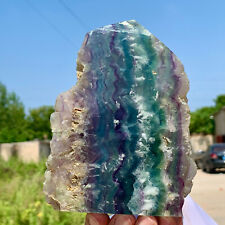 1.48LB Natural beautiful Rainbow Fluorite Crystal Rough stone specimens cure picture