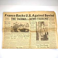 Sept. 20, 1947 Tacoma News Tribune Newspaper France US vs Soviet Union WA Vtg 2R picture