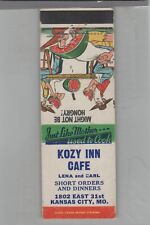 Matchbook Cover Kozy Inn Cafe Kansas City, MO picture