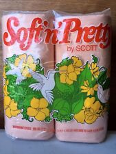 1977 VTG SOFT'N'PRETTY TWO-PLY PASTEL PEACH BATHROOM TISSUE (4 PACK)  225 SQ.FT. picture