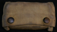 WWI US Army USMC M1910 First Aid Pouch 'PB Co. 1918' & Bauer Black 1916 Bandage picture