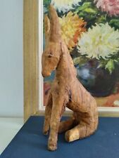 Folk Art Wood Carved Donkey - Adorable picture