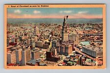 Cleveland OH-Ohio, Aerial View Heart of Town, c1946 Antique Vintage Postcard picture
