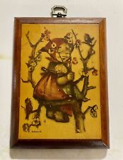Vintage Manchester Wood Plaque Hummel Little Girl Sitting In Tree picture