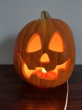 Halloween Trendmasters Lighted Foam Mold Pumpkin Jack-o’-lantern Vintage 90s picture