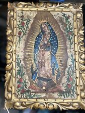 RARE  OUR LADY OF GUADALUPE. Hand Painted VERY OLD & Authentic picture