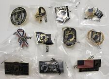11 Different POW MIA Metal Hat Lapel Pins picture
