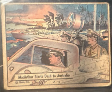 War Gum, Gum Inc #62, MacArthur Starts dash to Australia NO CREASES picture