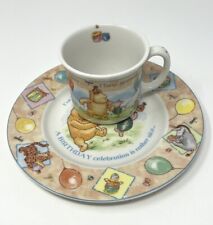 Royal Doulton Disney Classic Pooh Winnie the Pooh Birthday Collection Bowl & Cup picture