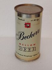 Vintage Beautiful Becker's Mellow Ogden Utah 11 oz Flat Top Beer Can picture