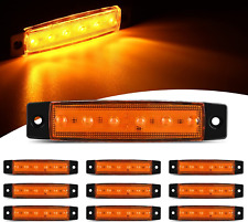10-Pack 3.8” Amber LED Marker Clearance Lights, Truck Trailer RV Boat Bus picture