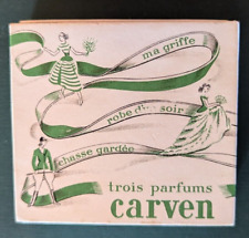 Vintage Carven Parfum Trois Parfums Carven Three 1/6 Ounce Bottles Paris, France picture