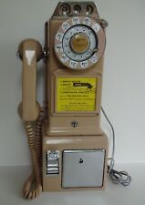 3 slot pay phone Western Electric 233G Payphone Rose Beige  Working Home Phone picture