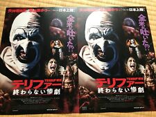Set of 2 TERRIFIER 2023 Horror Movie Chirashi/Flyer/Poster Japan picture