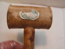 Vintage #4 Garland Rawhide  Leather Mallet Hammer 3 BRASS SCREWS USA picture