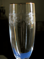 Cristal D'Arques Durand CHATEL GOLD CHAMPAGNE FLUTE Gold Trim Etched EXC 3 AVAIL picture