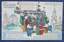1915 California Panama Pacific Expo Giant Underwood Typewriter Exhibit Postcard picture