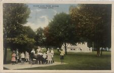Post Card River Side Park Scene Toledo Ohio Posted 1917,  commercialcrome picture