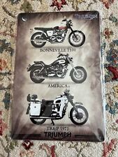 Triumph Motorcycle Bonneville America Tin Sign Metal Sign Brand New Man Cave picture
