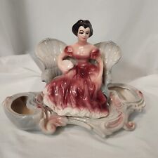 MCM Los Angeles Lane Company Ceramic Double Television Planter Woman on Sofa... picture
