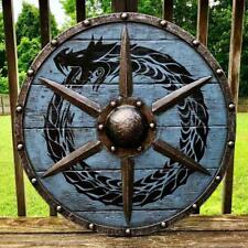 Medieval Ouroboros Battleworn Viking Shield wooden shield picture