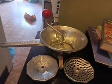 Vintage Moulin-Legumes Rotary Food Mill #1 3- Disks Made in France Red Handle  picture