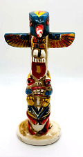 VTG 7'' Hand Painted Ceramic Alaskan Totem By CNC Los Angeles Made In Japan picture