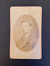 Old Vintage Antique CDV Photo Young Man in Suit Camden Town N.W. London England picture