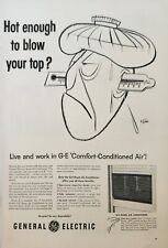 1955 General Electric Air Condition Vintage Ad Hot enough to blow your top picture